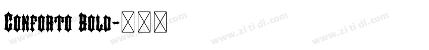 Conforto Bold字体转换